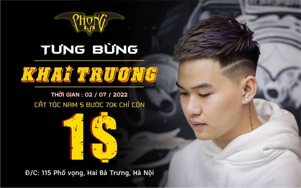 Phong BVB 115 Phố Vọng Big Sale cắt tóc 1$ dịp khai trương