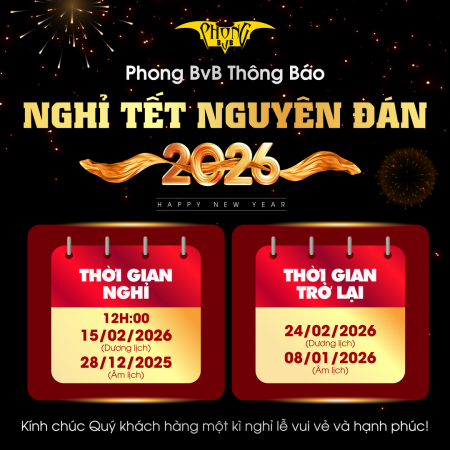 Thông báo lịch NGHỈ TẾT 2026 và KHAI XUÂN Phong BVB