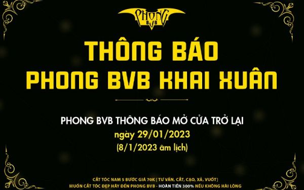 Thông báo lịch NGHỈ TẾT và KHAI XUÂN Phong BVB