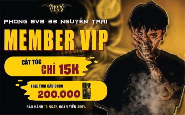 Cắt tóc 15K và tặng tinh dầu 200K tại Phong BVB 33 Nguyễn Trãi