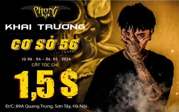 Sốc! Cắt tóc 1,5 đô tại cơ sở 89a Quang Trung - Sơn Tây nhân dịp khai trương