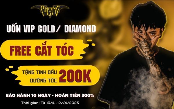 Cắt tóc Free + Tặng tinh dầu 200K khi Uốn Vip Gold/ Diamond