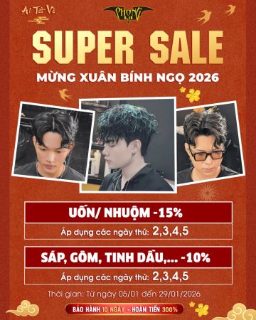 Sale Tết 2026: Giảm 15% Dịch Vu Uốn Nhuộm Cho Học Sinh Sinh Viên