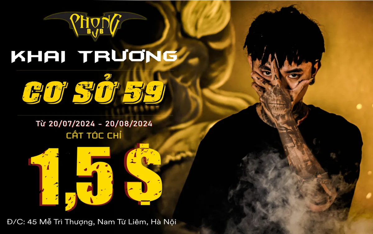 Khai trương Phong BvB 125 Đê La Thành, "Cắt tóc chỉ 35k"