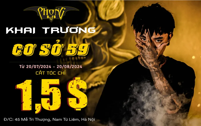 Khai trương Phong BvB 125 Đê La Thành, "Cắt tóc chỉ 35k"
