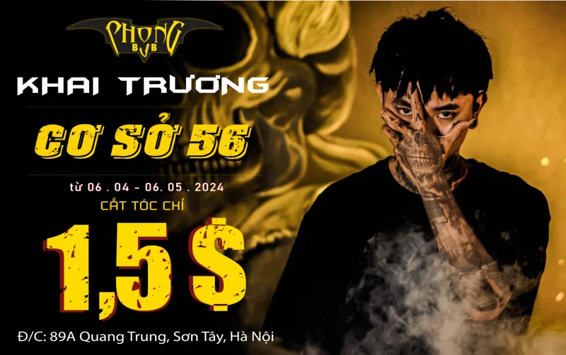 Sốc! Cắt tóc 1,5 đô tại cơ sở 89a Quang Trung - Sơn Tây nhân dịp khai trương