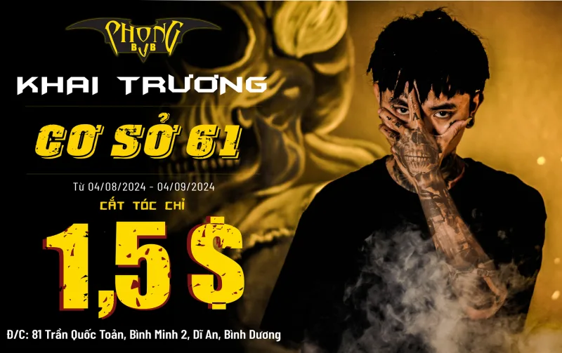 Sốc! Cắt tóc 35K tại Phong BvB Bình Dương nhân dịp Khai Trương