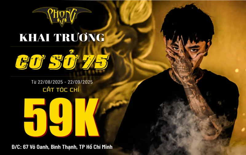 Phong BvB 67 Võ Oanh - Bình Thạnh khai trương khuyến mãi cắt tóc chỉ 59k !!!