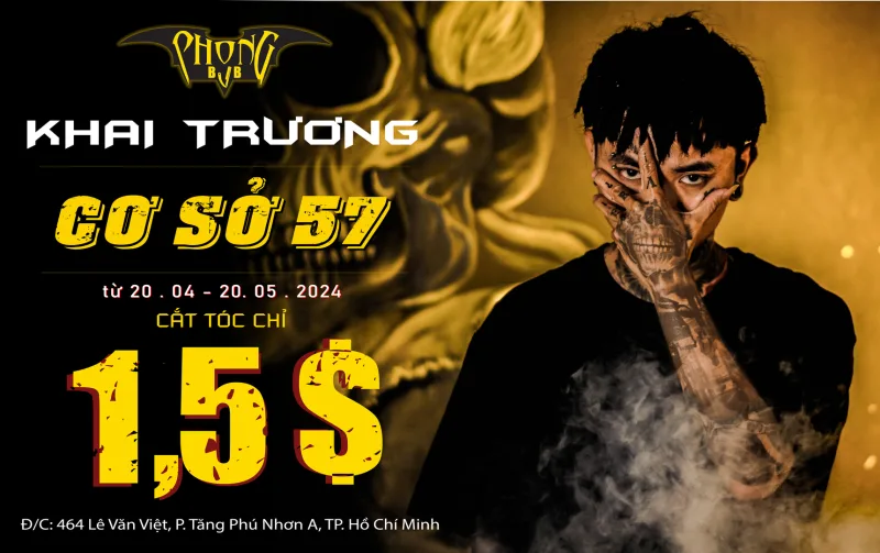 Khai trương Phong BVB 464 Lê Văn Việt - Thủ Đức, "Cắt tóc chỉ 1,5$"