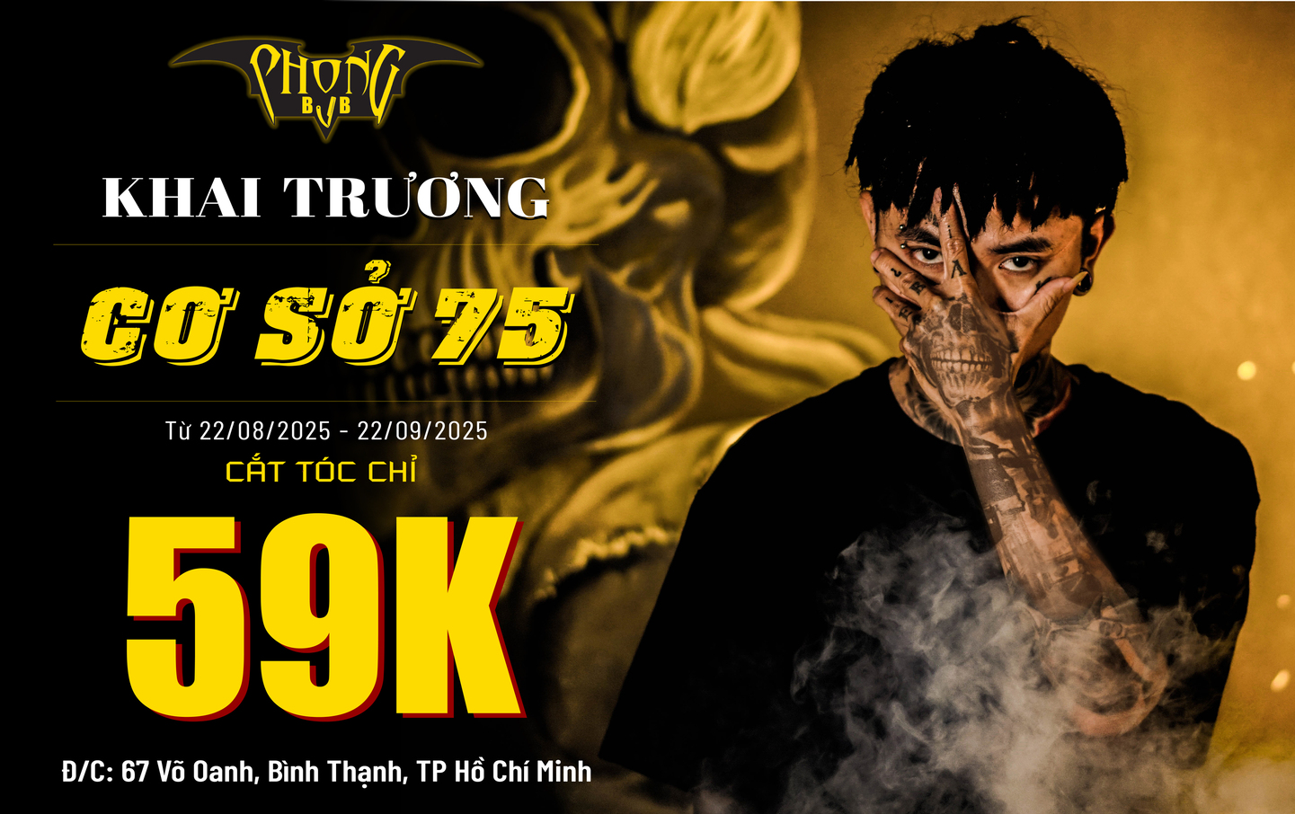 Phong BvB 67 Võ Oanh - Bình Thạnh khai trương khuyến mãi cắt tóc chỉ 59k !!!