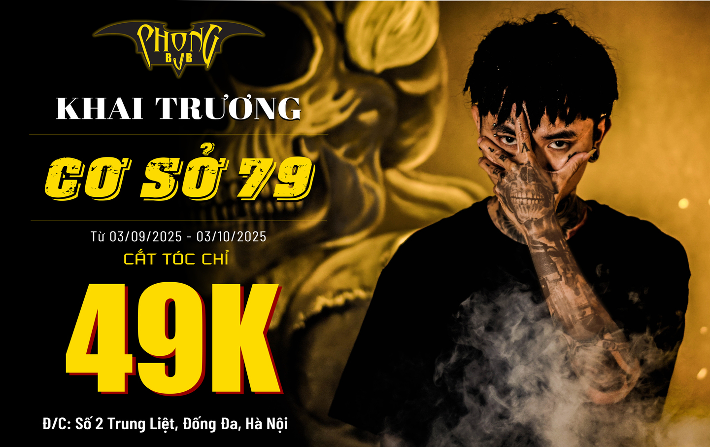 Phong BvB Số 2 Trung Liệt - Đống Đa khai trương, cắt tóc chỉ 2 đô !!!