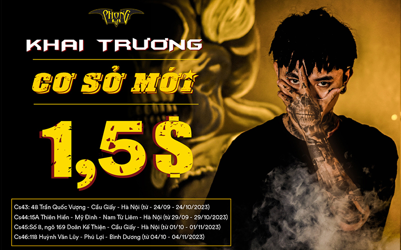 Cắt tóc chỉ 1,5$ mừng khai trương 4 cơ sở mới Phong BVB