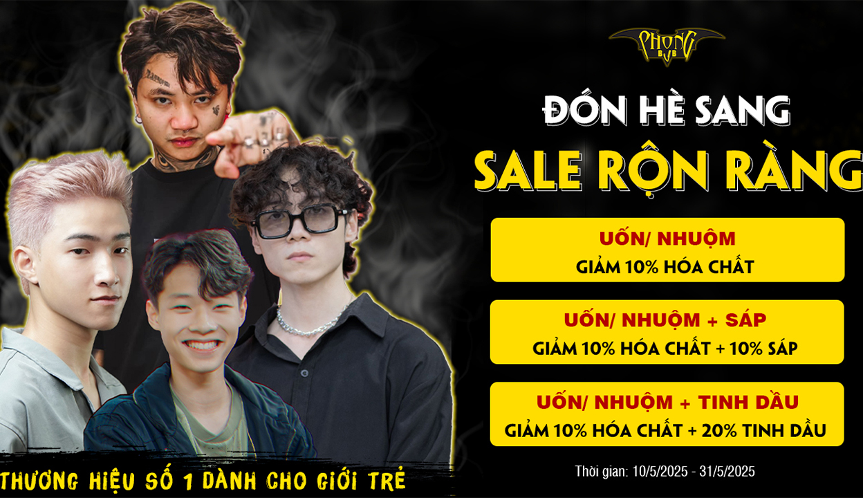 Sale rộn ràng - Đón hè sang - Combo Ưu đãi hóa chất cực hot tại Phong BvB!