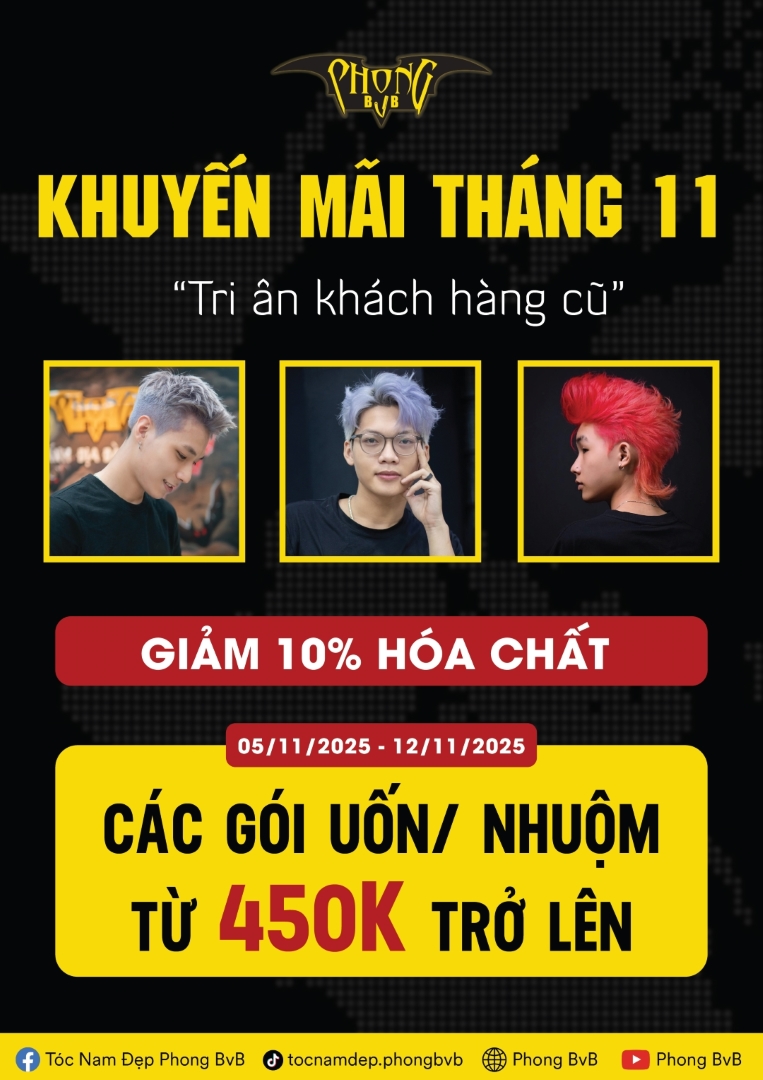 ???? ƯU ĐÃI DUY NHẤT 8 NGÀY: GIẢM 10% UỐN NHUỘM + CƠ HỘI SỞ HỮU iPHONE 17 PRO MAX 40 TRIỆU!