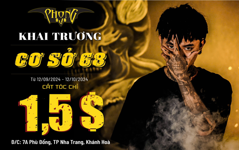 Sốc! Phong BvB khai trương cắt tóc chỉ 1.5$ tại thành phố biển xinh đẹp - Nha Trang